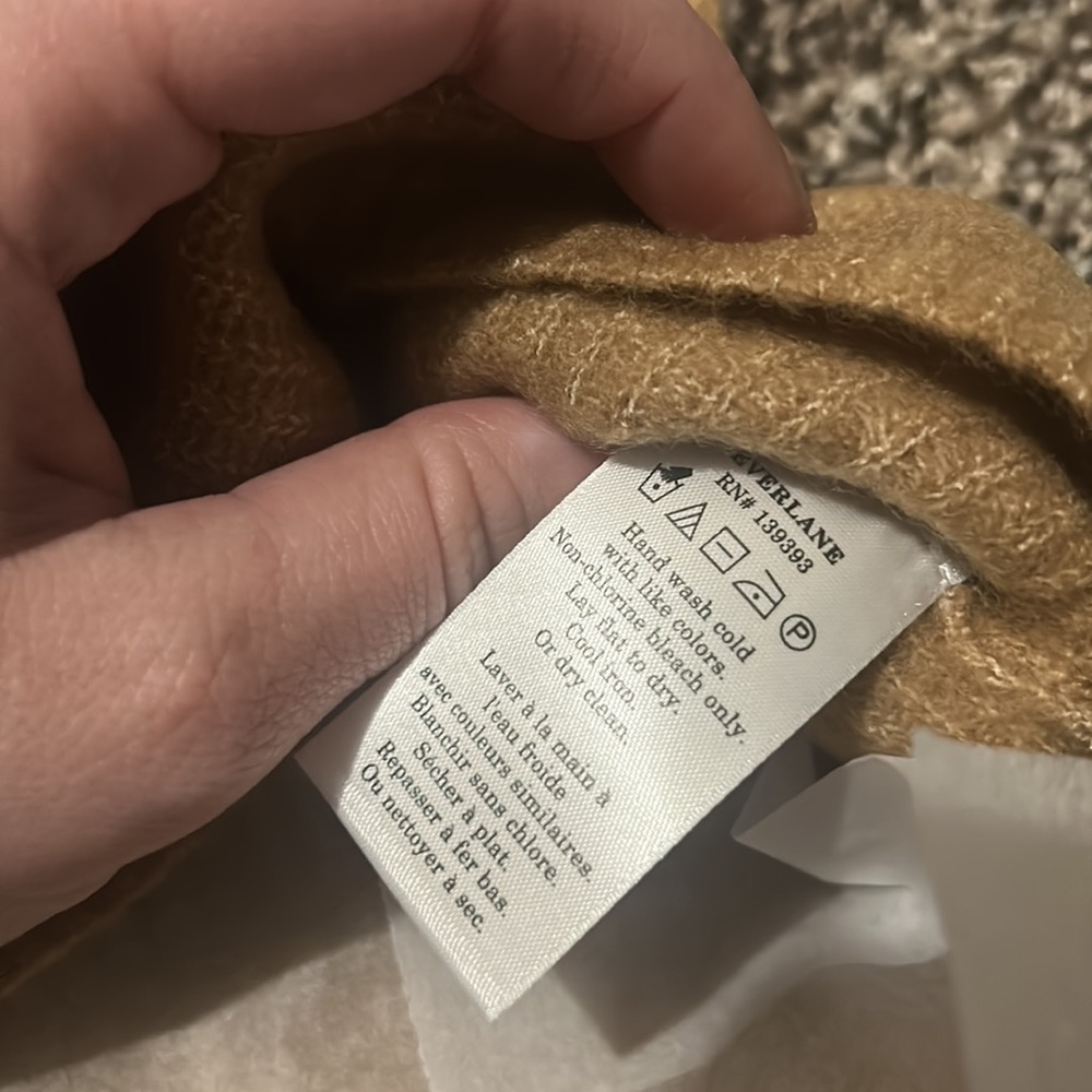 NWT Everlane The Cozy Stretch Tank Crop Camel XS - Picture 7 of 9